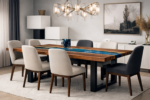 Azure River Epoxy Resin Dining Table