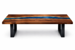 Azure River Epoxy Resin Dining Table - Image 4