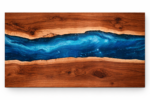 Azure River Epoxy Resin Dining Table - Image 3