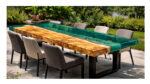 Emerald Shore Epoxy Resin Dining Table