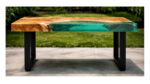 Emerald Shore Epoxy Resin Dining Table - Image 2