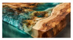 Verdant Flow Epoxy Resin Dining Table - Image 2