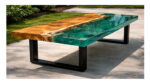 Emerald Shore Epoxy Resin Dining Table - Image 4