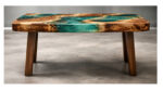 Verdant Flow Epoxy Resin Dining Table - Image 4
