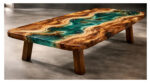 Verdant Flow Epoxy Resin Dining Table - Image 5