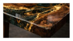 Gilded Vein Epoxy Resin Dining Table