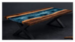 Midnight Tide Epoxy Resin Dining Table - Image 2